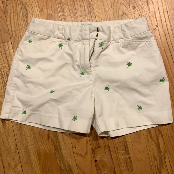 White Shorts with Palm Trees - Picture 1 of 11